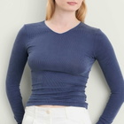 Fruity Booty Women's Second Skins V-Neck in Navy