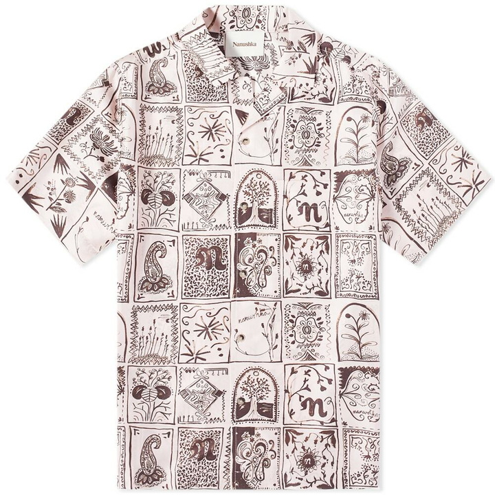 Photo: Nanushka Bodil Silk Graphic Vacation Shirt