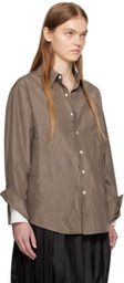 UMBER POSTPAST Taupe Mud-Dyed Shirt