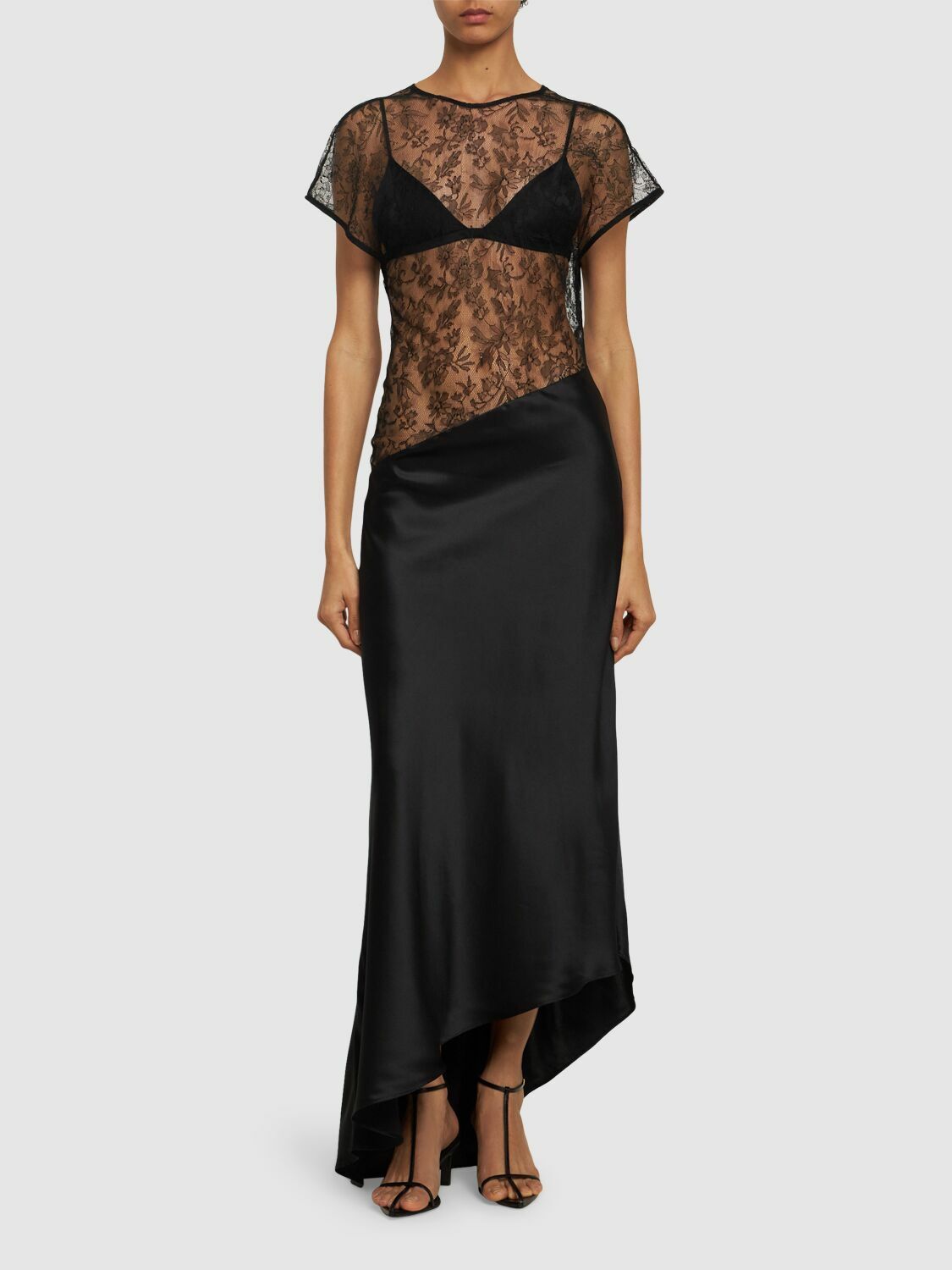 TOVE Beline Lace & Satin Long Dress Tove