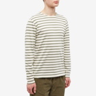Armor-Lux Men's Long Sleeve Classic Stripe T-Shirt in Natural/Orto