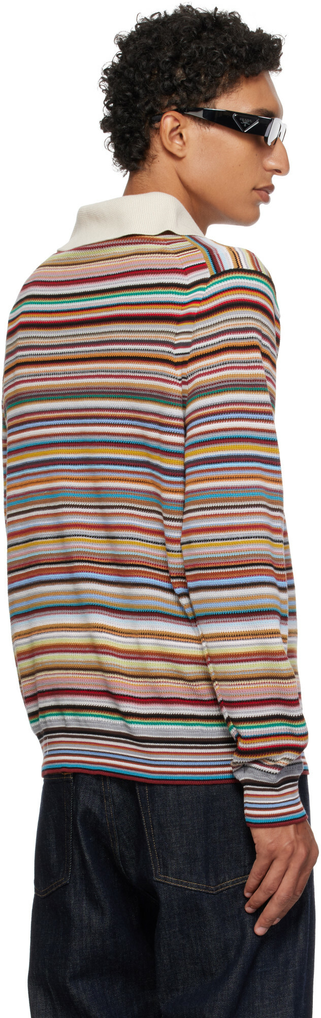 Paul Smith Multicolor 'Signature Stripe' Textured-Cotton Sweater
