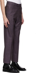 Martine Rose Purple Wool Paneled Trousers