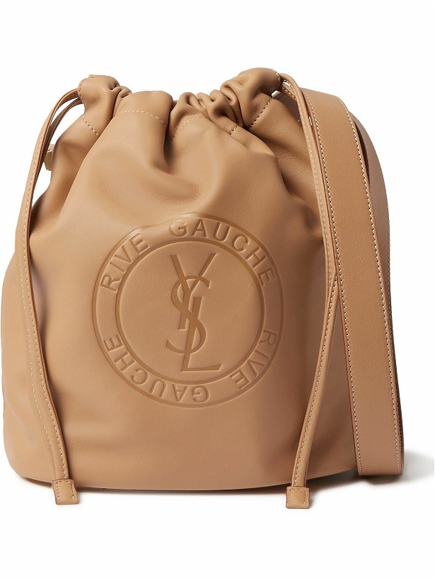 Photo: SAINT LAURENT - Logo-Debossed Leather Bucket Bag