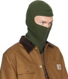 Carhartt Work In Progress Green Zip Mask Balaclava