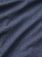 Kingsman - Houndstooth Brushed-Cotton Robe - Blue