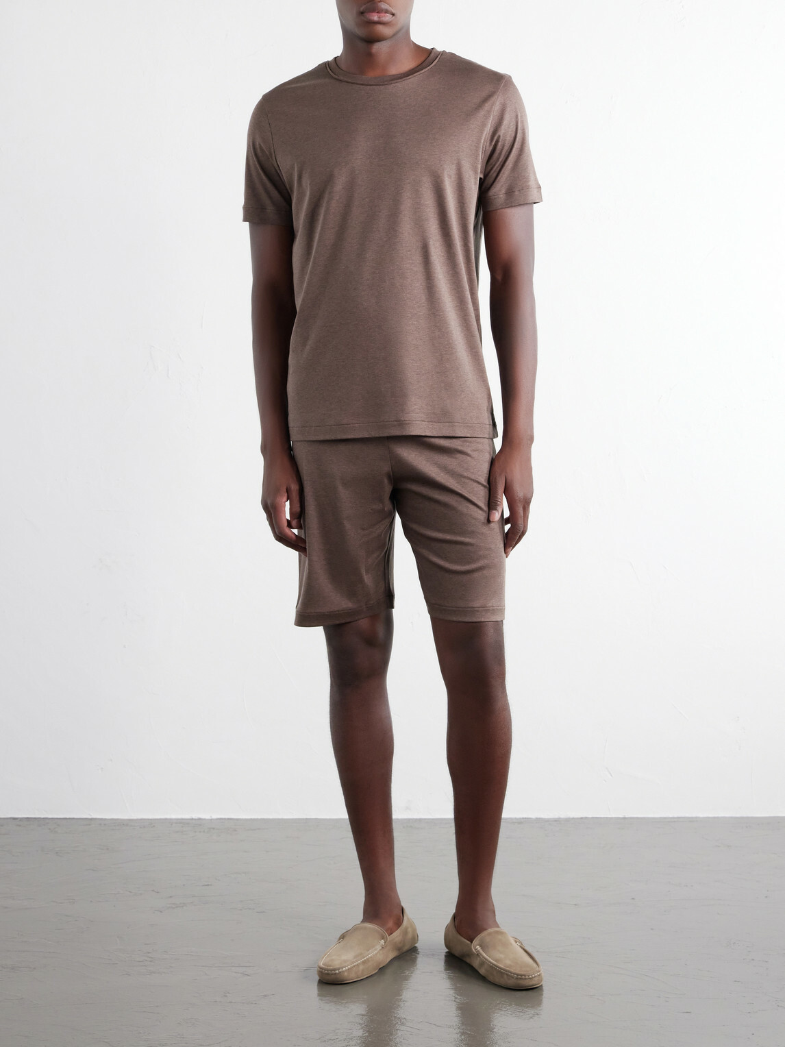 Zimmerli - Sea Island Cotton-Jersey Pyjama Set - Brown