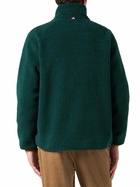 MC2 Saint Barth Man Green Sherpa Jacket With Check Patch Pockets
