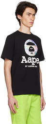 AAPE by A Bathing Ape Black Basic T-Shirt