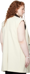 Jean Paul Gaultier SSENSE Exclusive Off-White 'The Sleeveless Vanilla Suit' Vest