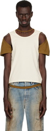Eckhaus Latta Off-White & Brown Hugging T-shirt