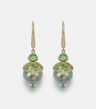 Marina B 18kt gold drop earrings with gemstones