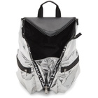 Givenchy Silver Nylon Metallized Spectre Backpack