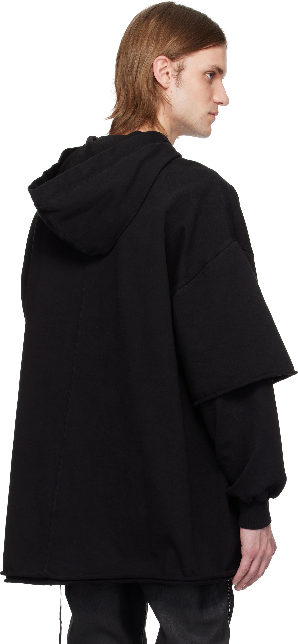 Rick Owens DRKSHDW Black Hollywood Tommy Hustler Hoodie Rick Owens 