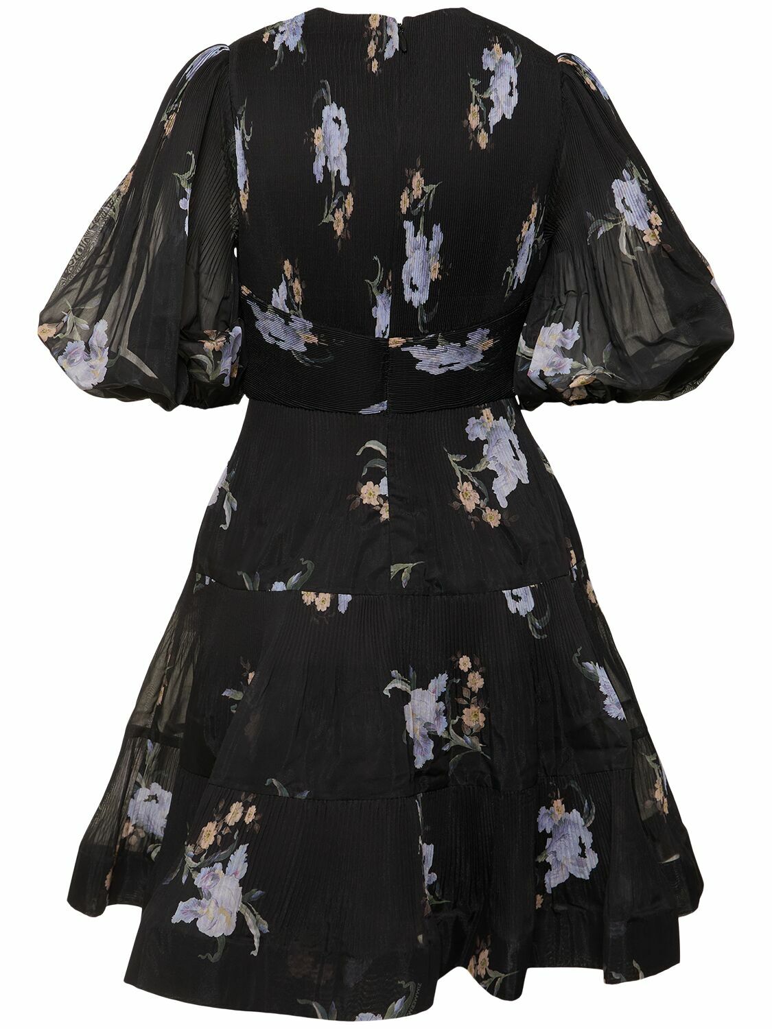 ZIMMERMANN Pleated Printed Mini Dress Zimmermann