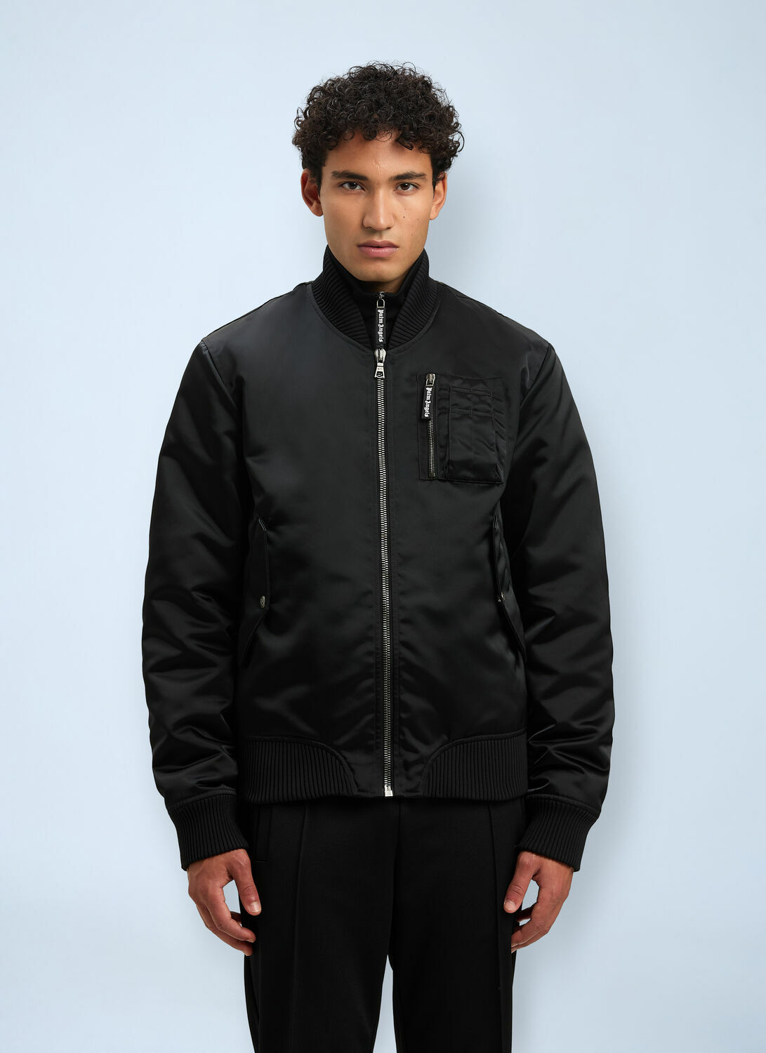 Palm Angels Logo Print Bomber Jacket