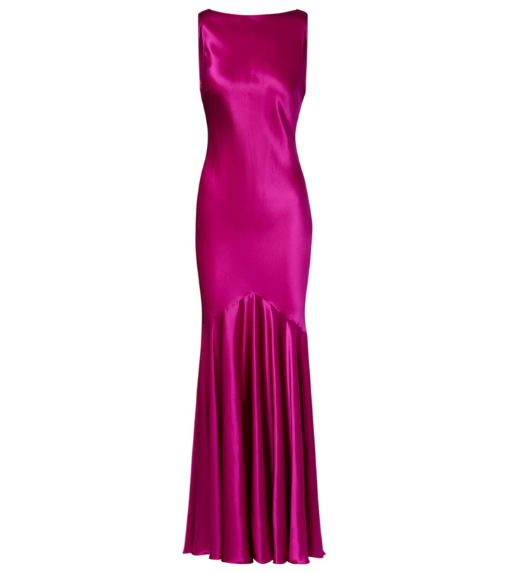 Photo: Nina Ricci Open-back silk-blend satin maxi dress