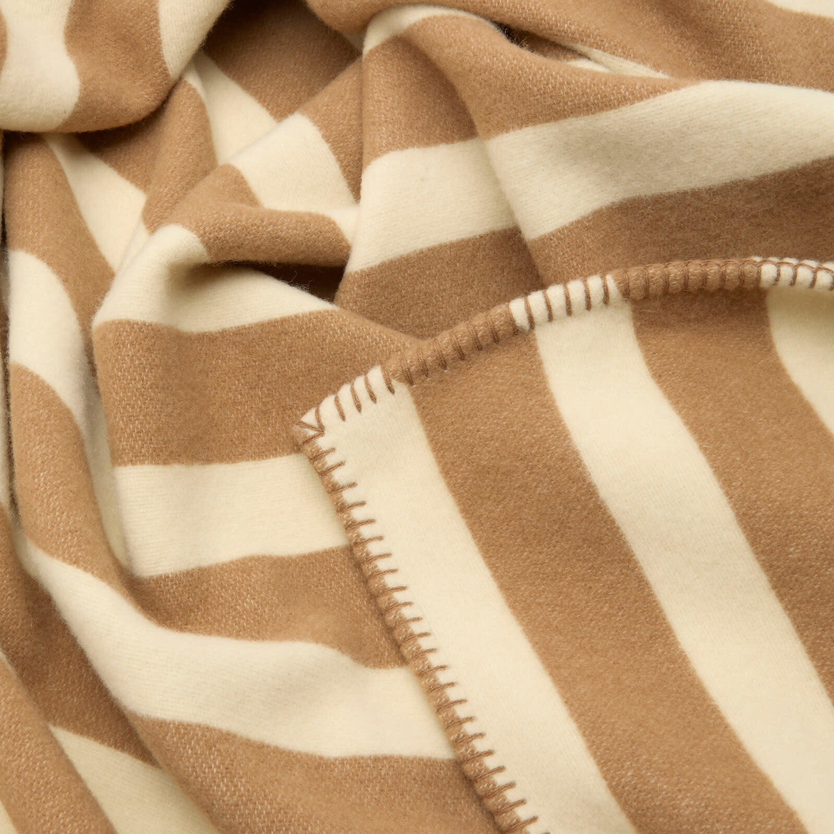 Tekla Fabrics Striped Lambswool Blanket in Hereford Stripes 