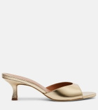 Staud Brigitte 100 metallic leather mules