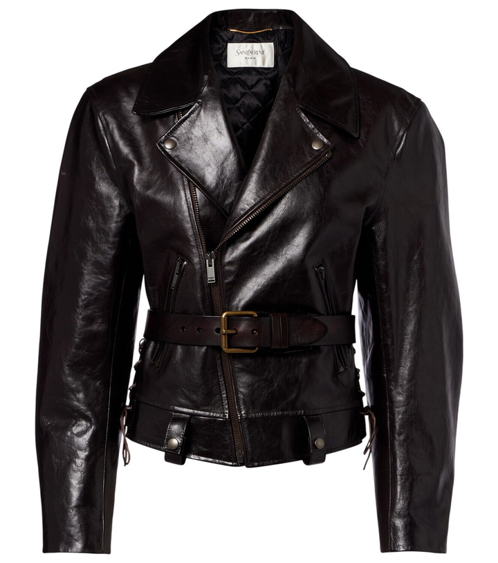 Photo: Saint Laurent Leather biker jacket