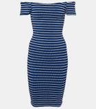 Hunza G Grace striped jersey minidress