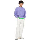 MSGM Purple Terry Micro Logo Sweatshirt