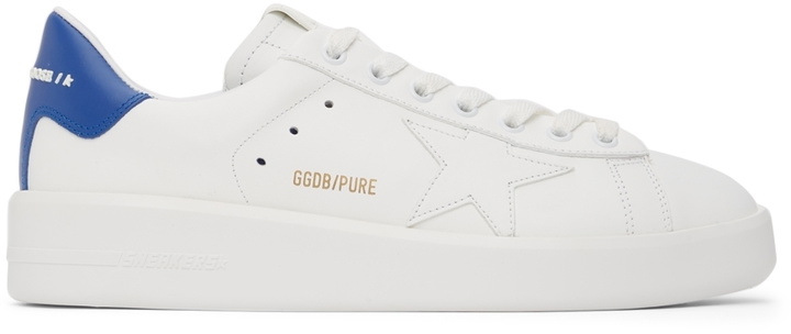 Photo: Golden Goose White & Blue Purestar Sneakers