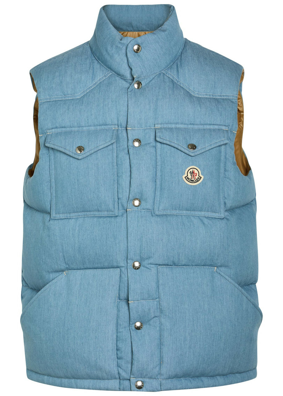 Moncler - Gien Quilted Shell Hooded Down Gilet - Blue Moncler