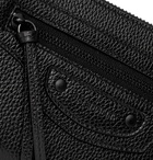 BALENCIAGA - Full-Grain Leather Zip-Around Wallet - Black