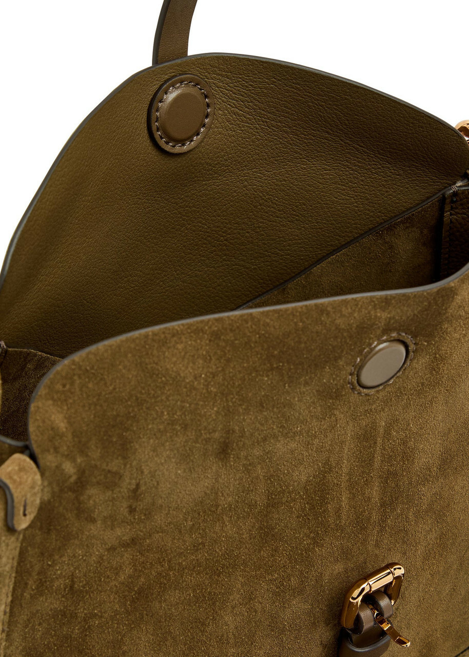Etro Pony Medium Fringed Suede Cross-body bag - Khaki - One Size
