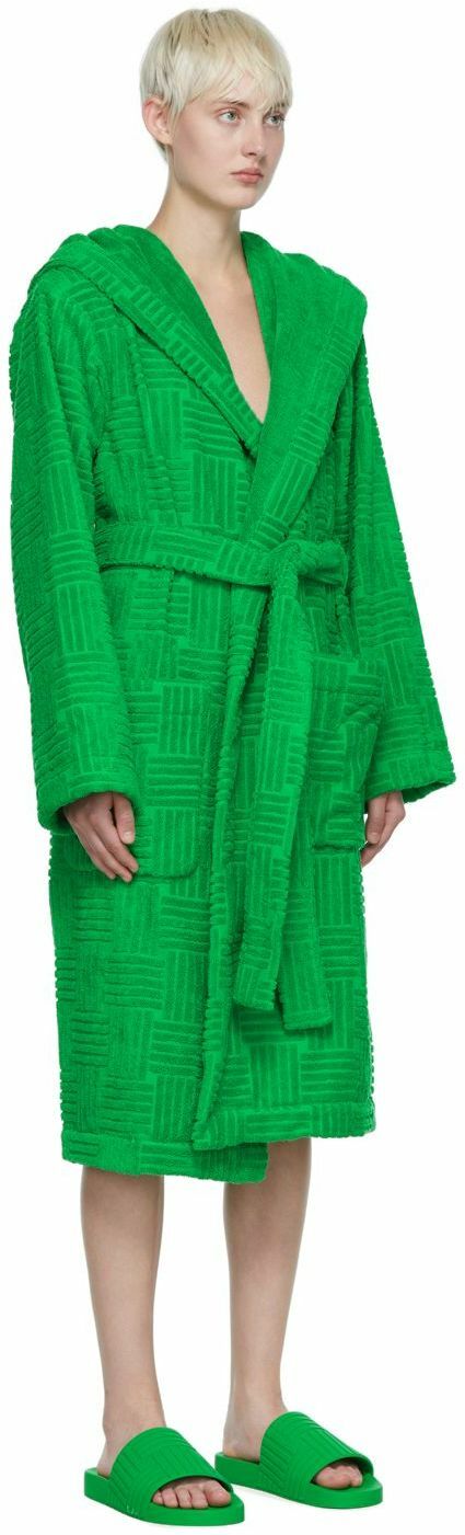 Bottega Veneta Green Cotton Bathrobe