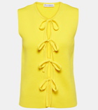 JW Anderson Bow-detail cotton-blend tank top