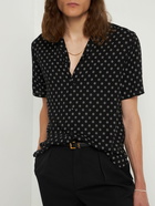 SAINT LAURENT - Printed Viscose Short Sleeve Shirt