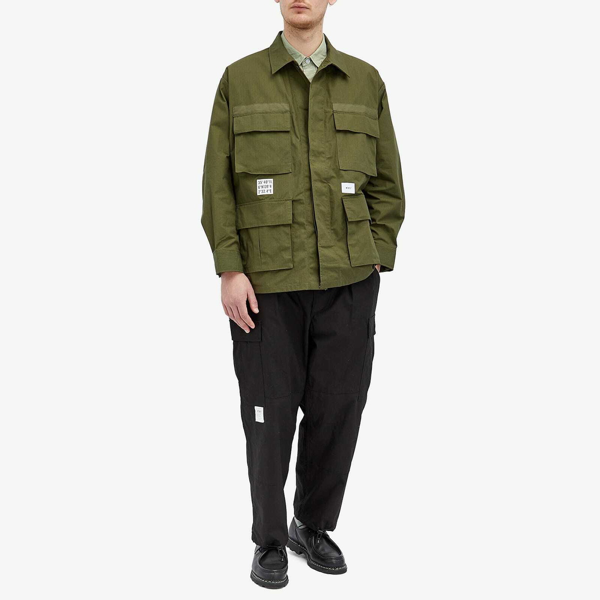 WTAPS Men's 13 Shirt Jacket in Olive Drab WTAPS