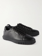 Salvatore Ferregamo - Cube Leather Sneakers - Black