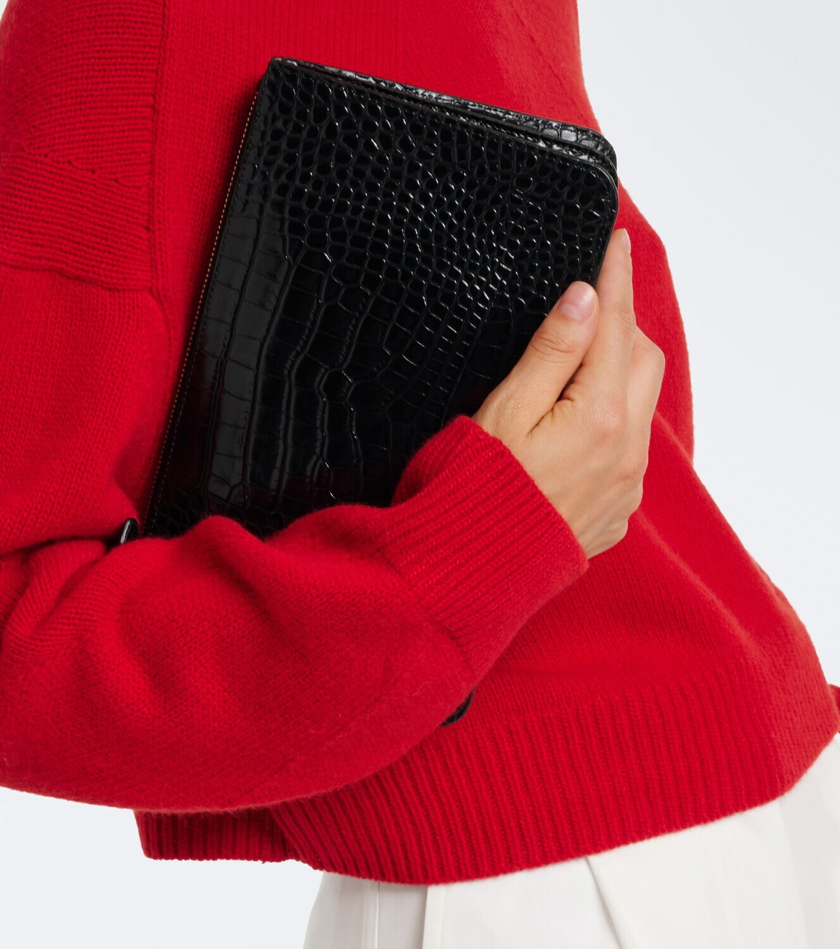 Fforme Marcela cropped wool and cashmere sweater