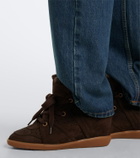 Isabel Marant Bobby shearling-lined suede wedge sneakers