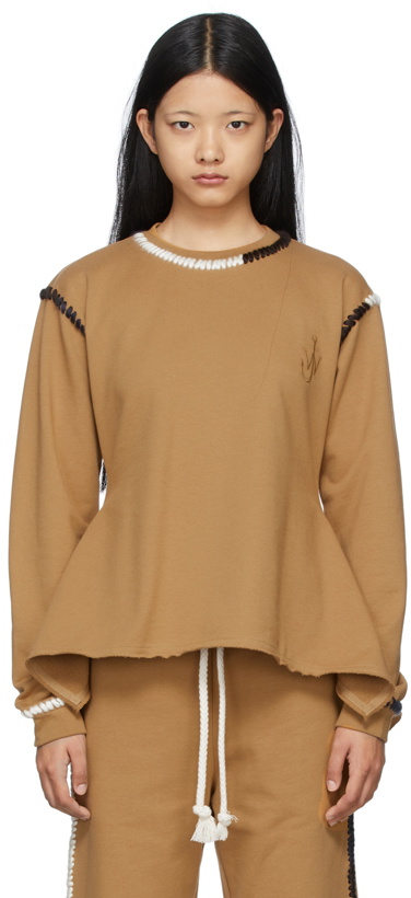 Photo: JW Anderson Brown Contrast Stitch Sweatshirt