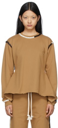 JW Anderson Brown Contrast Stitch Sweatshirt