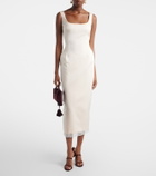 Magda Butrym Lace-trimmed cotton and silk midi dress