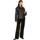 OPEN YY Brown Belted Leather Jacket