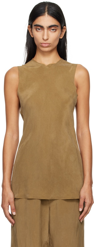 Photo: Gabriela Coll Garments Brown No.256 Tank Top