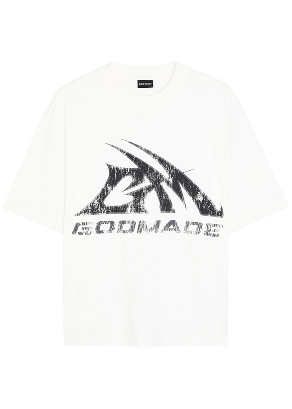 Photo: God Made Logo-print Cotton T-shirt Off White