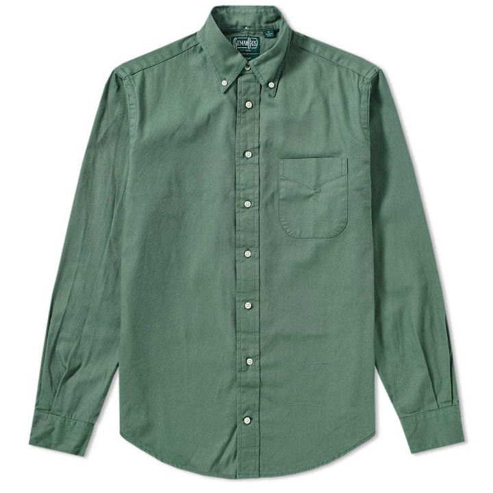Photo: Gitman Vintage Overdyed Oxford Shirt Green