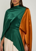 Roksanda Neolitsea Draped Colour-block Silk Maxi Dress Multicoloured 1