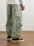 Carhartt WIP - Jet Wide-Leg Logo-Appliquéd Cotton-Twill Cargo Trousers - Green