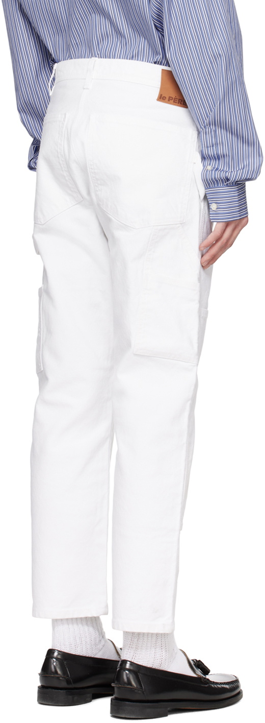 Le PÈRE White Paneled Trousers