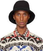 sacai Black Double Brim Hat