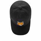 Maison Kitsuné Men's Large Fox Head Patch Cap in Black
