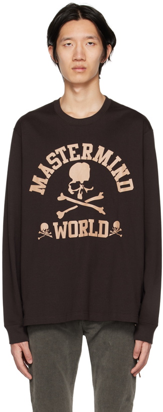 Photo: mastermind WORLD Brown College Long Sleeve T-Shirt